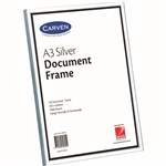 CARVEN DOCUMENT FRAME A3 SILVER