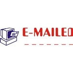 DESKMATE PREINKED MESSAGE STAMP EMAILED BLUERED