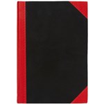 BLACK AND RED NOTEBOOK CASEBOUND FEINT RULED 100 LEAF 165 X 117MM