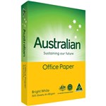 AUSTRALIAN A4 BRIGHT WHITE COPY PAPER 80GSM WHITE PACK 500 SHEETS