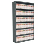 AVERY 20318GRA20126 OPEN BAY CABINET LATERAL FILING PACKAGE 5 SHELVES 1980 X 1200 X 500MM GRAPHITE RIPPLE