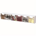 DEFLECTO INTERLOCKING TILT BIN STORAGE SYSTEM 6 BIN 600 X 115 X 95MM WHITE