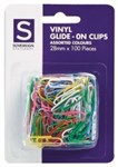 PAPER CLIPS PVC COLOUR COATED 33MM X100