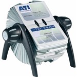 DURABLE VISIFIX FLIP VEGAS ROTARY BUSINESS CARD HOLDER 400 CAPACITY BLACK