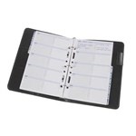 COLLINS 260 TELEPHONE ADDRESS AND BUSINESS CARD BINDER AZ INDEX PU COVER BLACK