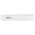 PLASTIC 15CM RULER CLEAR