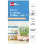 AVERY 39021 LABELS CONTAINER REMOVABLE 444 X 317MM WHITE WITH GREEN DETAILS PACK 40