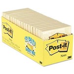POSTIT 65418CP ORIGINAL NOTES 76 X 76MM YELLOW CABINET PACK 18