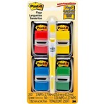POSTIT 680RYBGVA FLAGS BRIGHT ASSORTED VALUE PACK 200  BONUS FLAG PEN