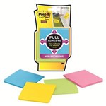 POSTIT F3304SSAU SUPER STICKY FULL ADHESIVE NOTES 76 X 76MM ULTRA COLOUR PACK 4