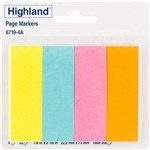 HIGHLAND 67194A PAGE MARKERS 50 SHEETS PER PAD ASSORTED PACK 4