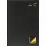 OFFICE NATIONAL 2022 DIARY 2 DAYS TO PAGE 1 HOUR A4 BLACK