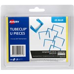 AVERY 44007Y TUBECLIP U PIECE BLUE PACK 25