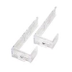 DEFLECTO PARTITION BRACKETS CLEAR PAIR