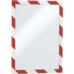 DURABLE DURAFRAME SECURITY FRAME A4 REDWHITE PACK 2