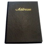 CUMBERLAND ADDRESS BOOK LEATHERGRAIN 110 X 75MM BLACK