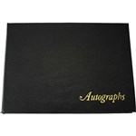 CUMBERLAND AUTOGRAPH BOOK LEATHERGRAIN 105 X 145MM BLACK