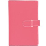 DEBDEN ACCENT PU COMPENDIUM WITH A4 NOTEPAD PINK