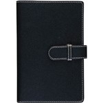 DEBDEN ACCENT PU COMPENDIUM WITH A4 NOTEPAD BLACK