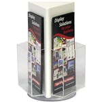 DEFLECTO BROCHURE HOLDER COUNTER TOP ROTATING 3 SIDED DL WHITE