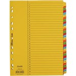 BANTEX MANILLA INDEX DIVIDER 131 TAB A4 BRIGHT COLOURS