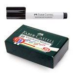 FABERCASTELL WHITEBOARD MARKERS BULLET 2MM BLACK BOX 10