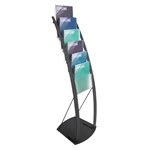 DEFLECTO CONTEMPORARY LITERATURE FLOOR STAND 6TIER A4 BLACK