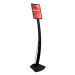 DEFLECTO CONTEMPORARY DISPLAY FLOOR STAND A4 BLACK