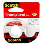 SCOTCH 144 TRANSPARENT TAPE ON DISPENSER 12MM X 114M