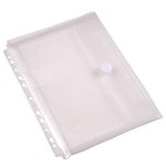 CUMBERLAND DOCUMENT WALLET STUD CLOSURE 11 HOLES 30MM CAPACITY A4 CLEAR PACK 10 7053487 