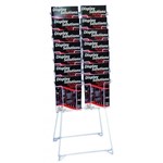 JPM BROCHURE HOLDER MOBILE DISPLAY RACK 14 X A4 WHITE