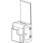 DEFLECTO BALLOT BOX LOCKABLE WITH HEADER PORTRAIT A4 CLEAR