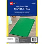 AVERY 88232 MANILLA FOLDER FOOLSCAP GREEN PACK 20