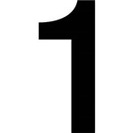APLI SELF ADHESIVE NUMBER 1 BLACKWHITE