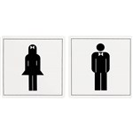APLI SELF ADHESIVE SIGN MALEFEMALE 114MM BLACKWHITE PACK 2