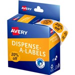 AVERY 937314 MESSAGE LABELS 20 OFF 24MM ORANGE PACK 500