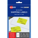 AVERY 959407 SHIPPING LABELS A6 105 X 148MM YELLOW PACK 25