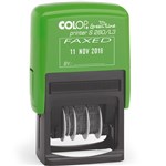 COLOP S260L3 GREEN LINE SELFINKING DATE STAMP FAXED 4MM REDBLUE
