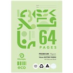 OLYMPIC D146P ECO EXERCISE BOOK 14MM DOTTED THIRDS RULED 70GSM 64 PAGE A4