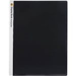 MARBIG DISPLAY BOOK NONREFILABLE INSERT COVER 20 POCKET A4 CLEARBLACK