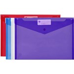 MARBIG DOCULOPE WALLET BUTTON CLOSURE A4 ASSORTED PACK 10