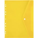 MARBIG BINDER POCKET BUTTON CLOSURE A4 YELLOW
