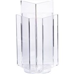 ESSELTE BROCHURE HOLDER FREE STANDING TRI RACK ROTATING DL CLEAR