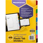 MARBIG DIVIDER MANILLA 10TAB PORTRAITLANDSCAPE A4 ASSORTED