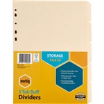 MARBIG DIVIDER MANILLA 5TAB A4 BUFF PACK 20