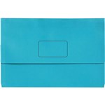 MARBIG SLIMPICK DOCUMENT WALLET FOOLSCAP BLUE PACK 10