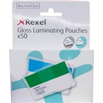 REXEL GLOSS LAMINATING POUCH 180 MICRON KEY CARD 67 X 98MM CLEAR PACK 50