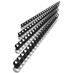 REXEL PLASTIC BINDING COMB ROUND 21 LOOP 20MM A4 BLACK BOX 100