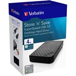 VERBATIM STORENSAVE GRID DESIGN USB 30 DESKTOP HARD DRIVE 4TB BLACK