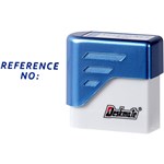 DESKMATE PREINKED MESSAGE STAMP REFERANCE NUMBER BLUE